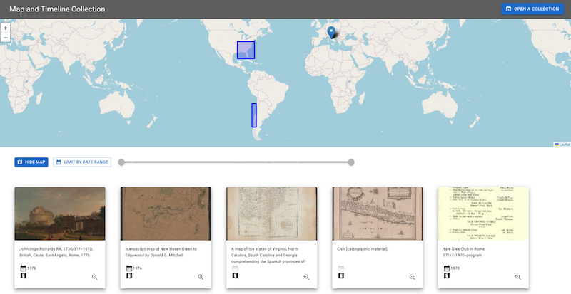 The IIIF Map and Timeline demo